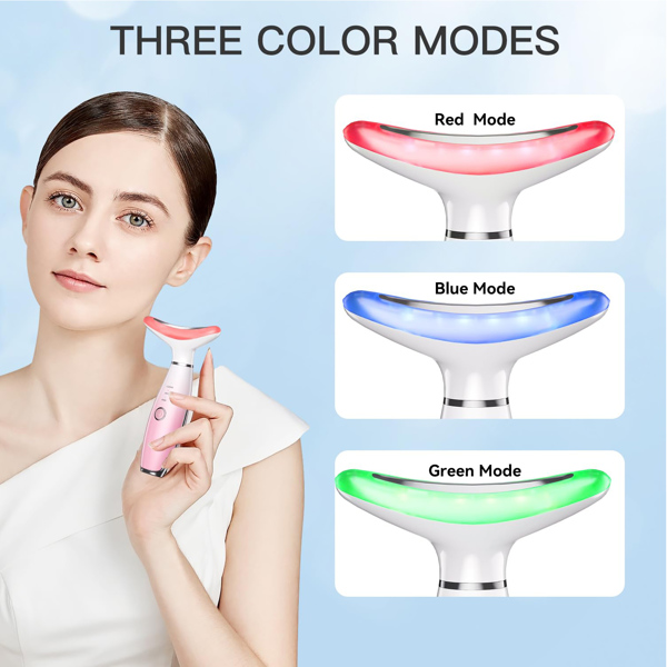 Facial And Neck Massager, Pink Neck Beauty Device